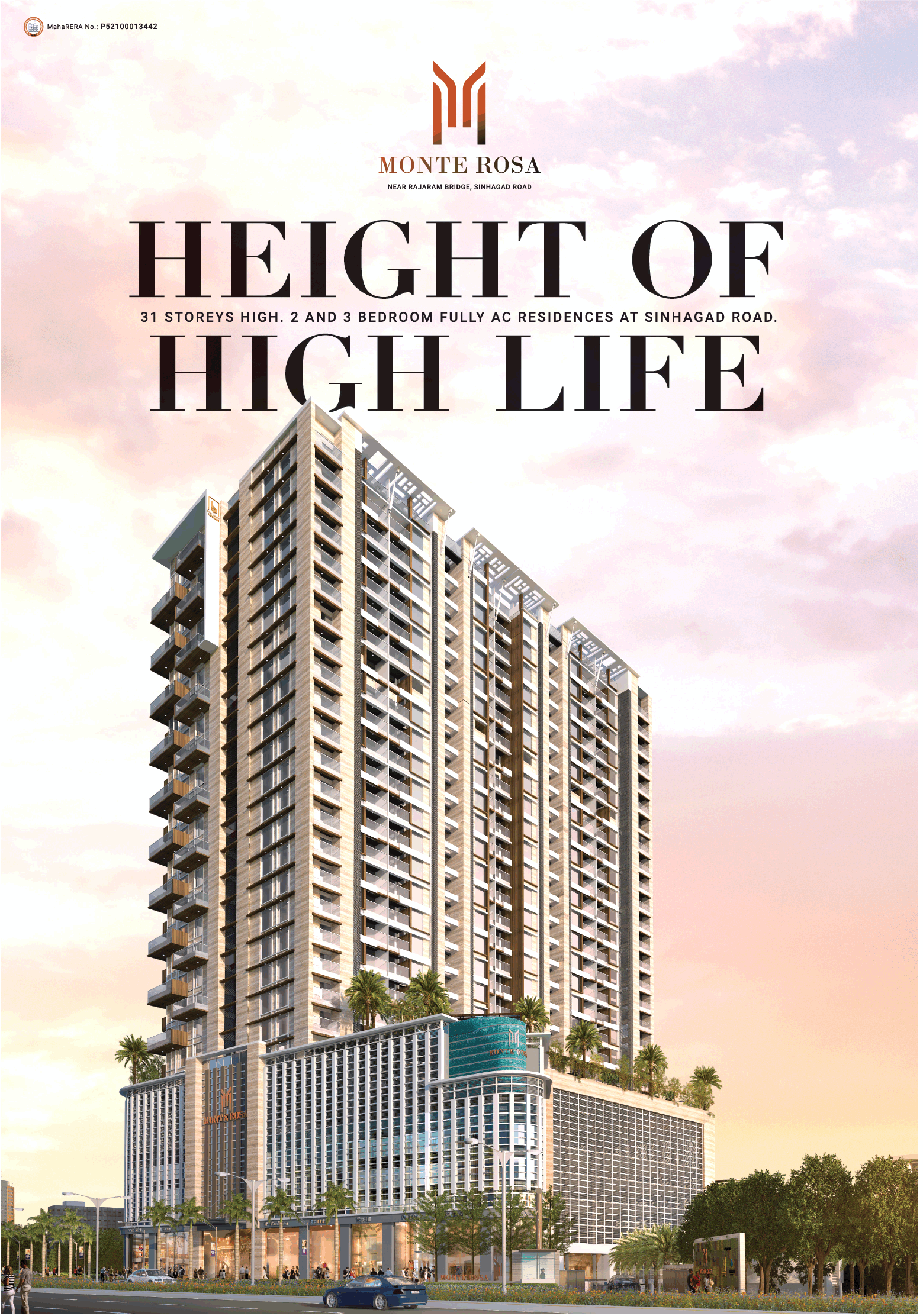 Book 2 & 3 bedroom fully ac residences at Monte Rosa in Pune